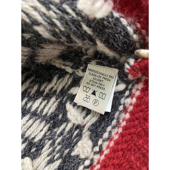 Eddie Bauer Sweater Womens M Multicolor Fair Isle Cardigan Button Wool Alpaca - Picture 4 of 9